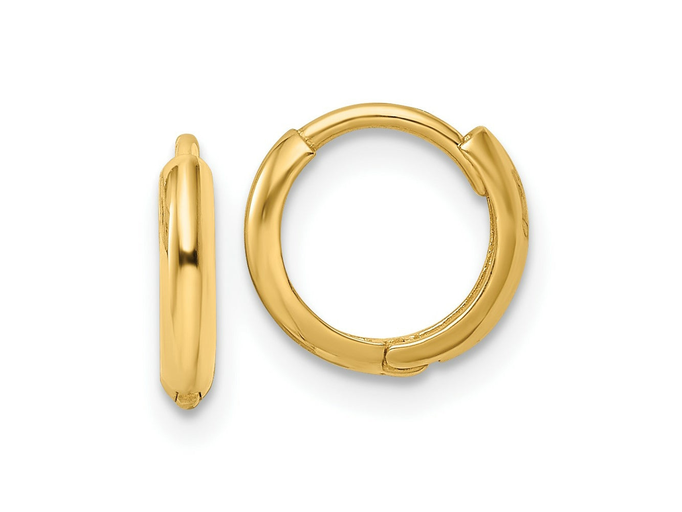 FJC Finejewelers 14 kt Yellow Gold Polished Hinged Hoop Earrings 10 x 10 mm