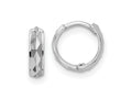 FJC Finejewelers 14 kt White Gold Hoops Bright Cut Hinged Hoop Earrings 9 mm x 9 mm