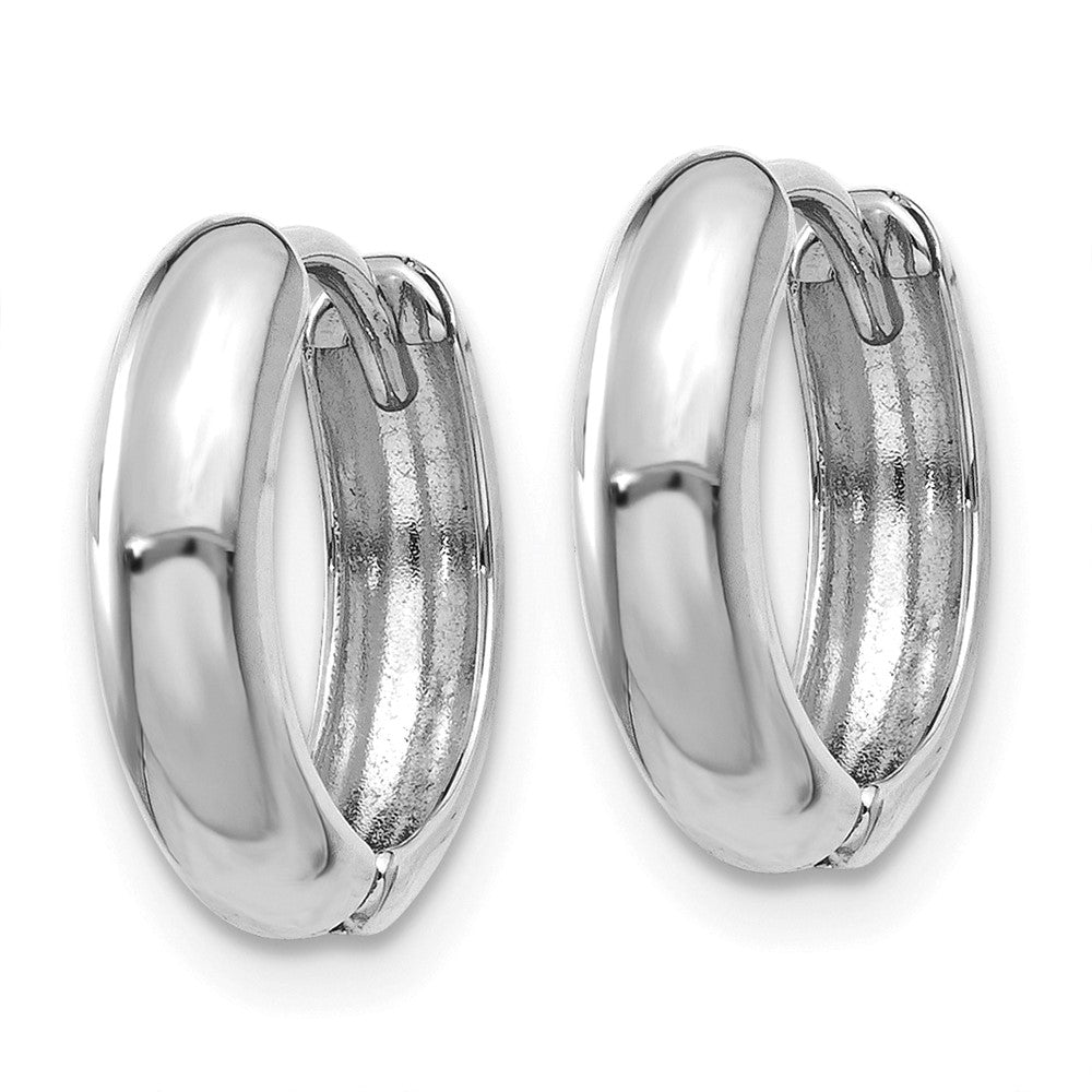 FJC Finejewelers 14 kt Rose Gold Huggies Polished Hinged Hoop Earrings 11 mm x 12 mm