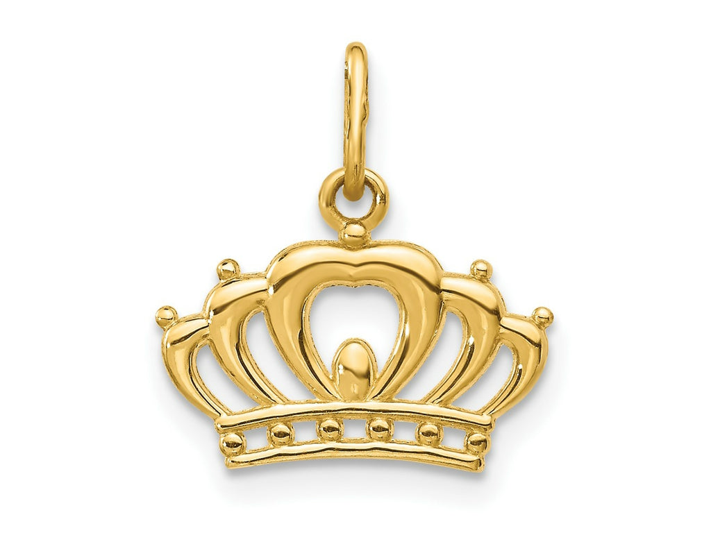FJC Finejewelers 14 kt Yellow Gold Crown Charm 12 x 15 mm