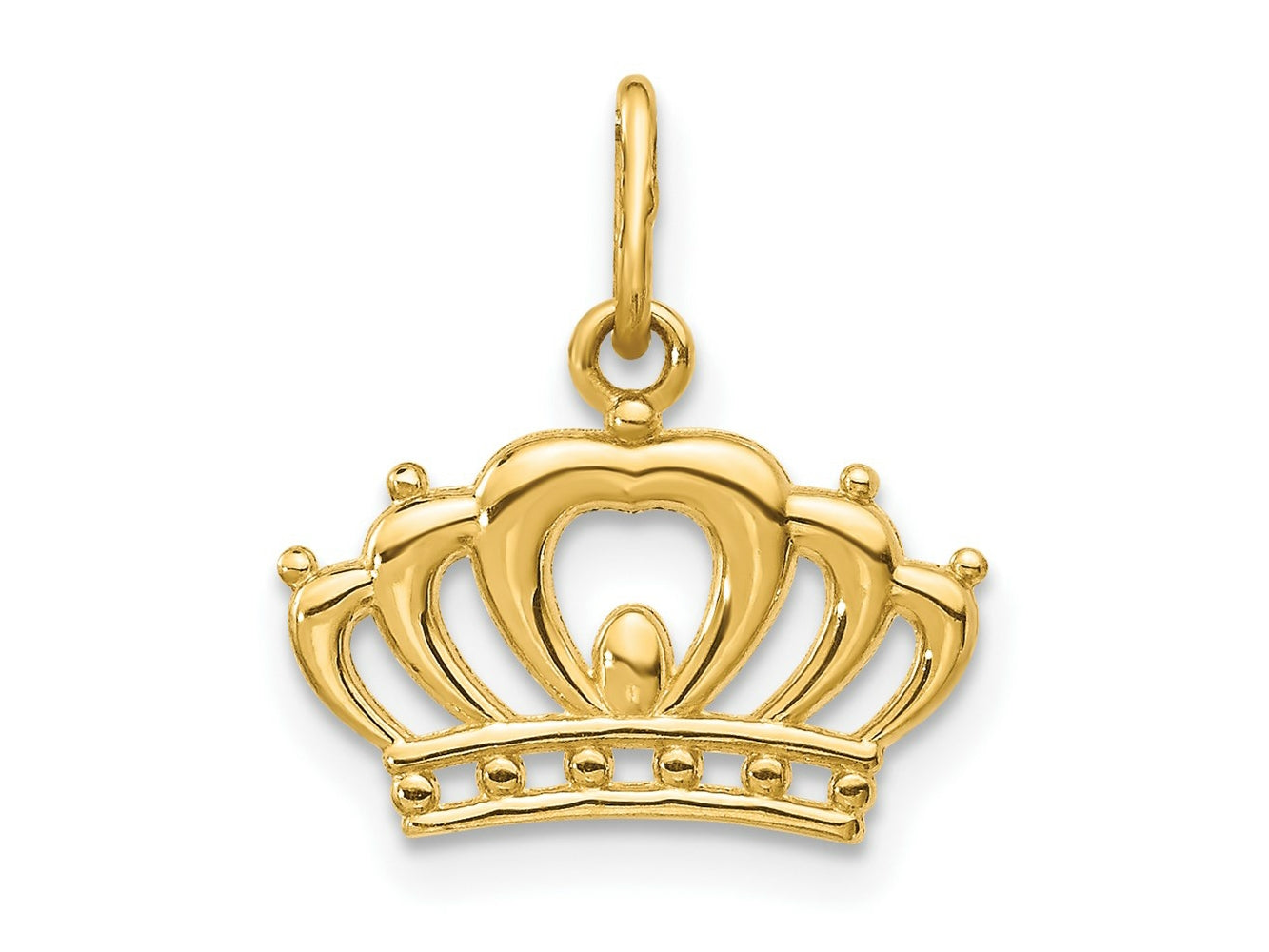 FJC Finejewelers 14 kt Yellow Gold Crown Charm 12 x 15 mm