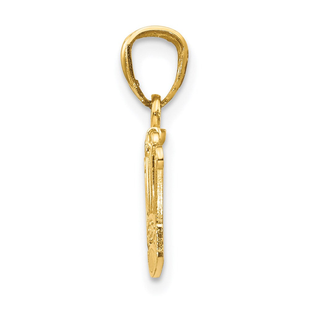 FJC Finejewelers 14 kt Yellow Gold Crown Charm 15 x 15 mm