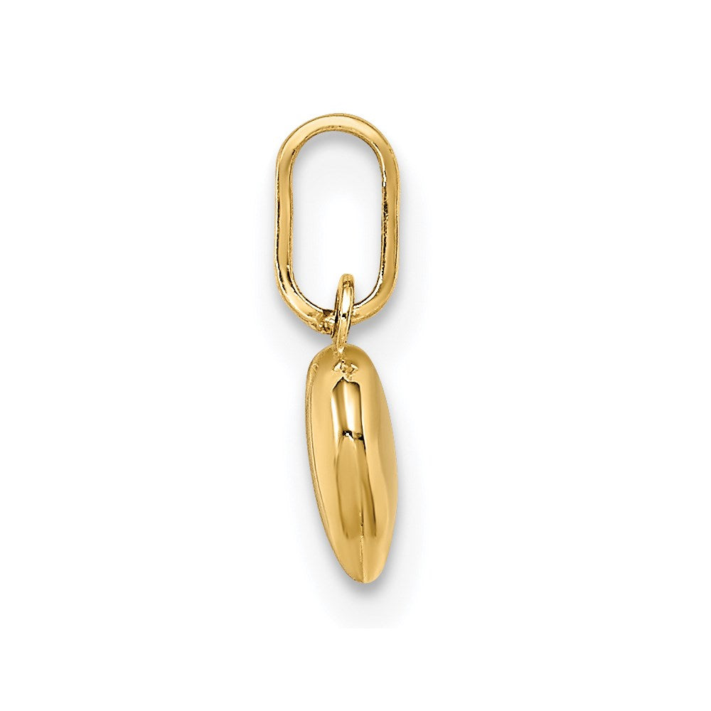FJC Finejewelers 14 kt Yellow Gold Polished 3-D Puffed Heart Charm 11 x 6 mm