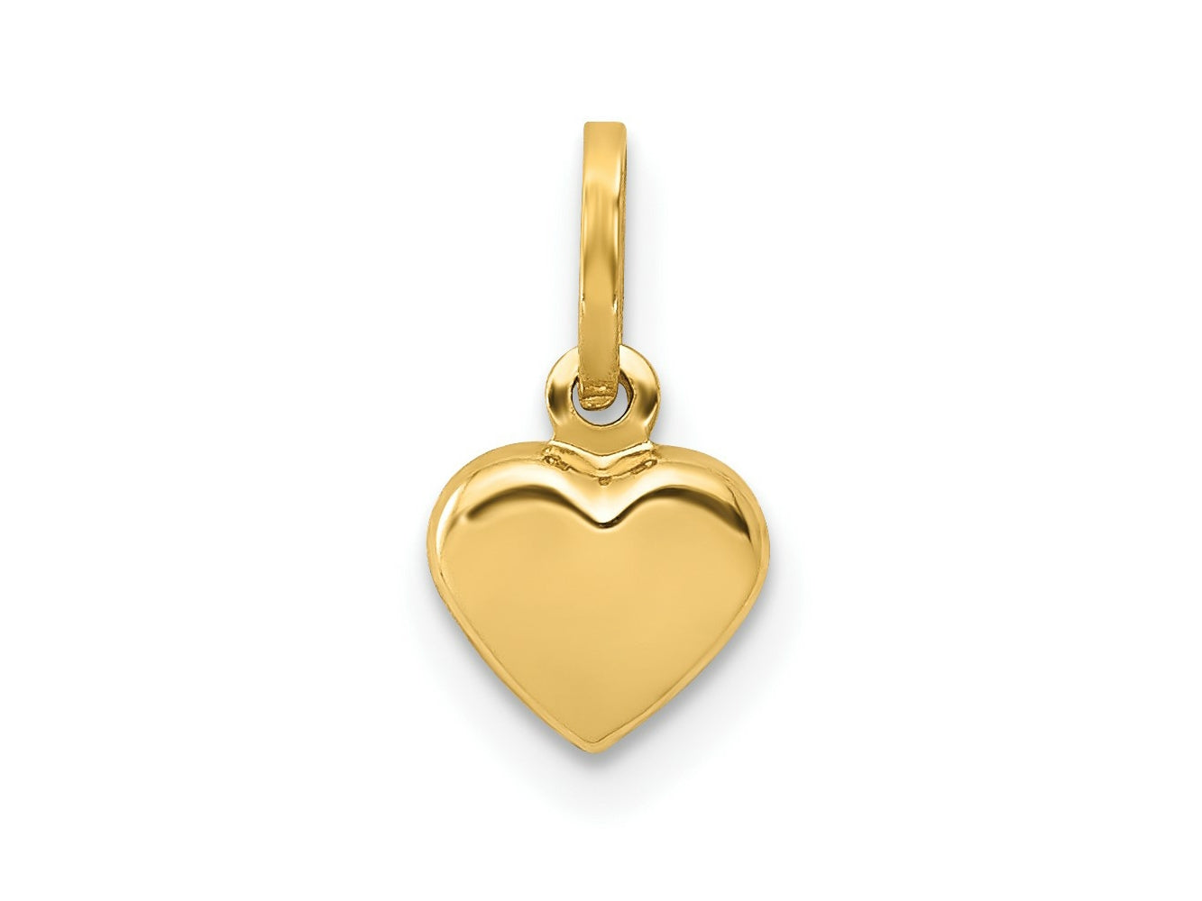 FJC Finejewelers 14 kt Yellow Gold Polished 3-D Puffed Heart Charm 11 x 6 mm
