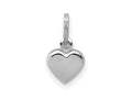 FJC Finejewelers 14 kt White Gold Themed Polished 3-D Heart Charm 11 mm x 6 mm