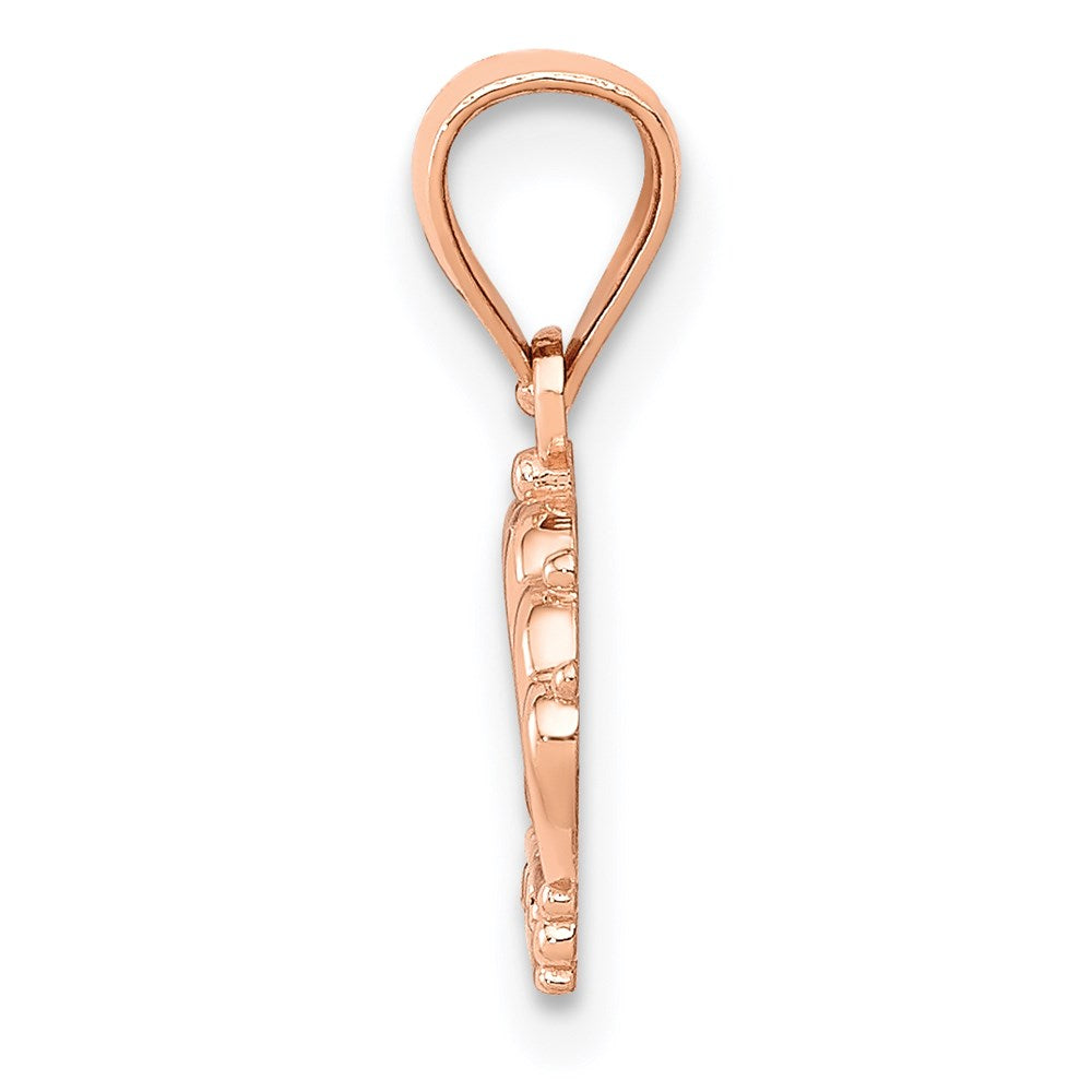 FJC Finejewelers 14 kt Rose Gold Crown Charm 10 mm x 13 mm