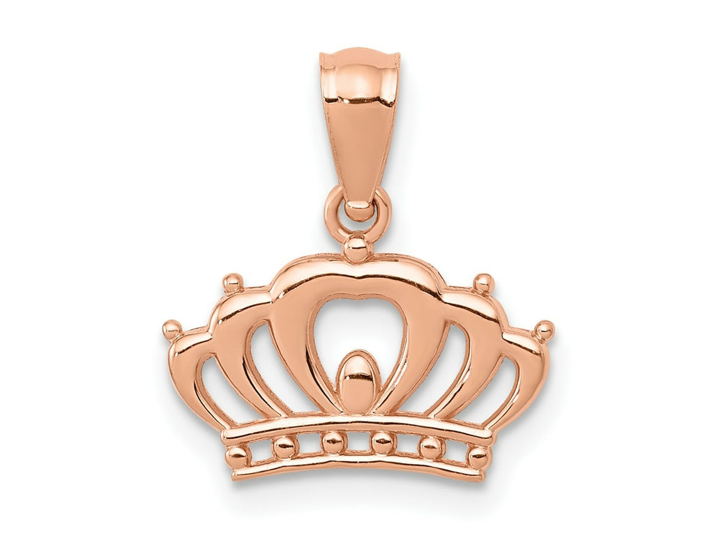 FJC Finejewelers 14 kt Rose Gold Crown Charm 10 mm x 13 mm