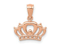 FJC Finejewelers 14 kt Rose Gold Crown Charm 10 mm x 13 mm