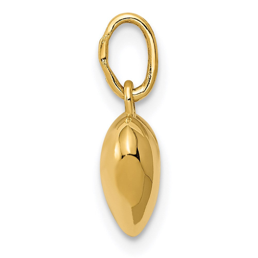 FJC Finejewelers 14 kt Yellow Gold Polished 3-D Puffed Heart Charm 8 mm