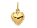 FJC Finejewelers 14 kt Yellow Gold Polished 3-D Puffed Heart Charm 8 mm