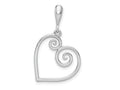 FJC Finejewelers 14 kt White Gold Heart Charm 36 mm