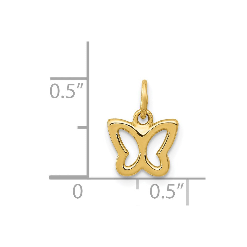 FJC Finejewelers 14 kt Yellow Gold Polished Butterfly Charm