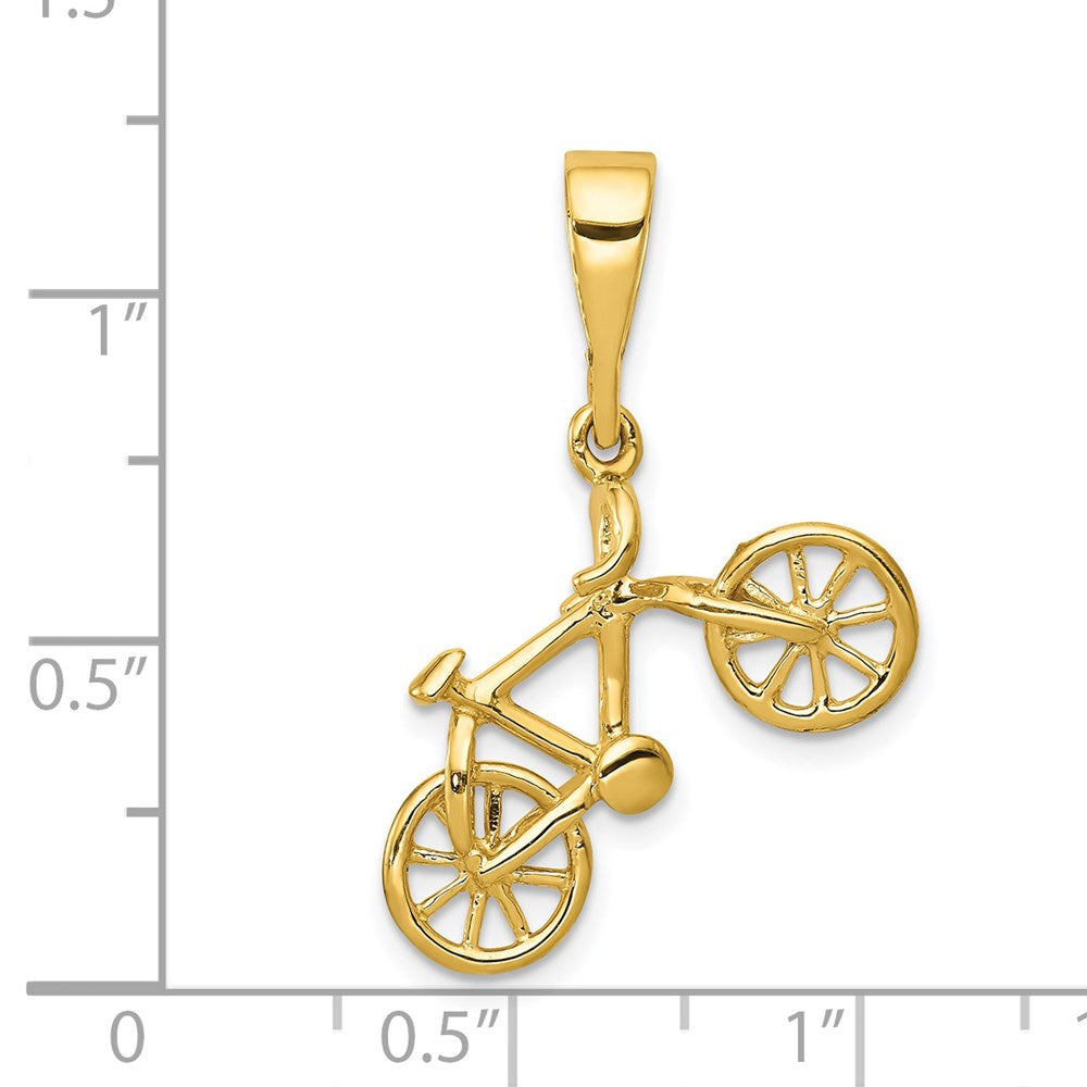 FJC Finejewelers 14 kt Yellow Gold t Polished 3D Bicycle Charm