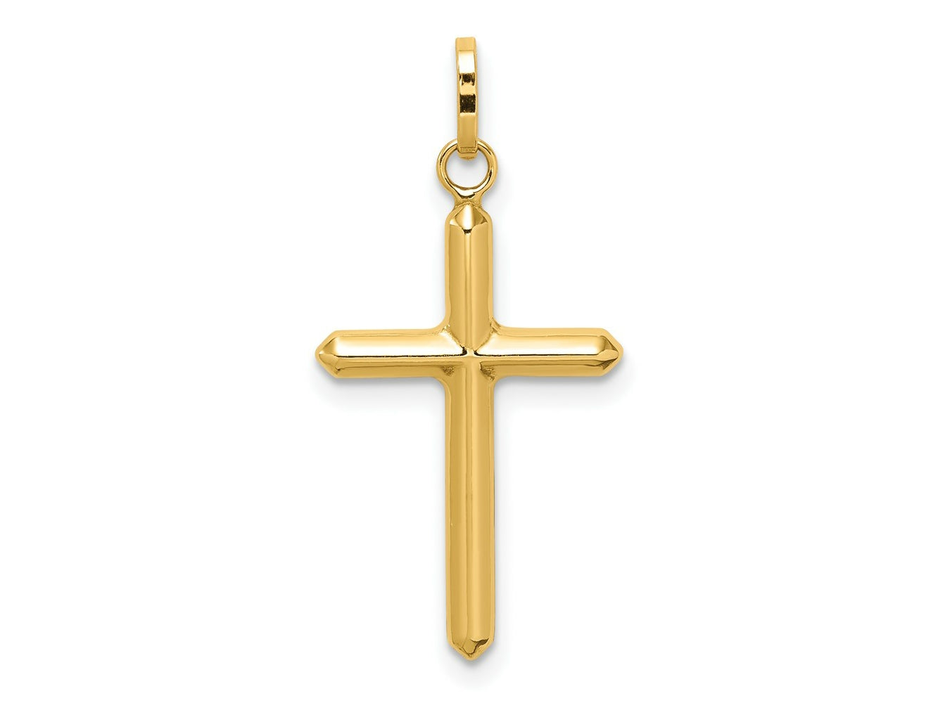 FJC Finejewelers 14 kt Yellow Gold Polished Hollow Latin Cross Charm 26 mm