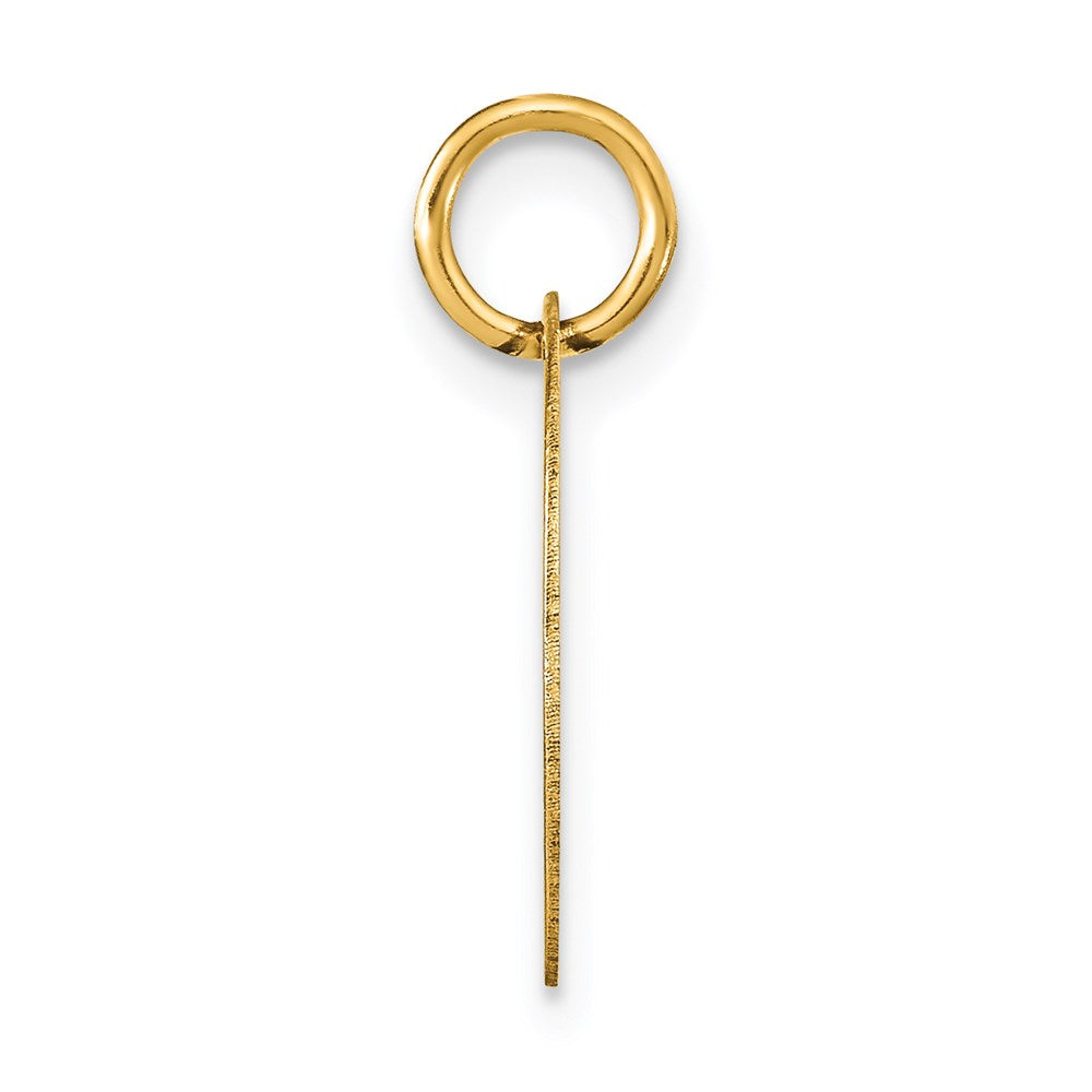 FJC Finejewelers 14 kt Yellow Gold Polished Black Enamel Letter B Initial Disk Charm 15 x 15 mm