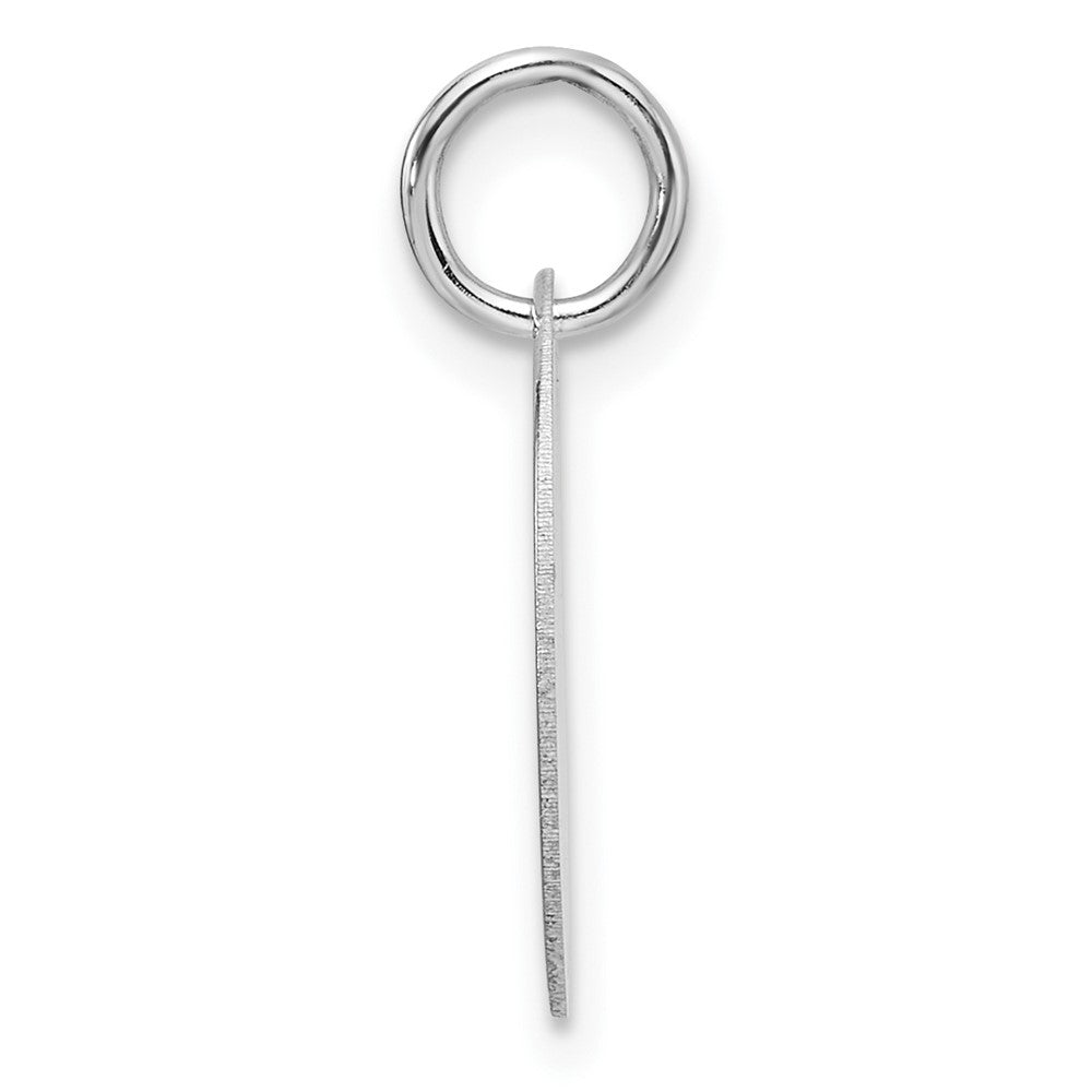 FJC Finejewelers 14 kt White Gold Polished Black Enamel Letter G Initial Disk Charm 15 x 15 mm