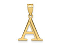 FJC Finejewelers 14 kt Yellow Gold Polished Etched Letter A Initial Charm 17 x 16 mm