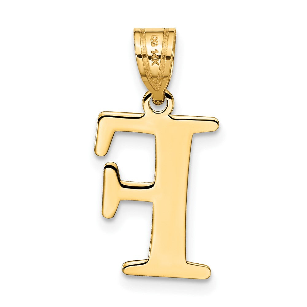FJC Finejewelers 14 kt Yellow Gold Polished Etched Letter F Initial Charm