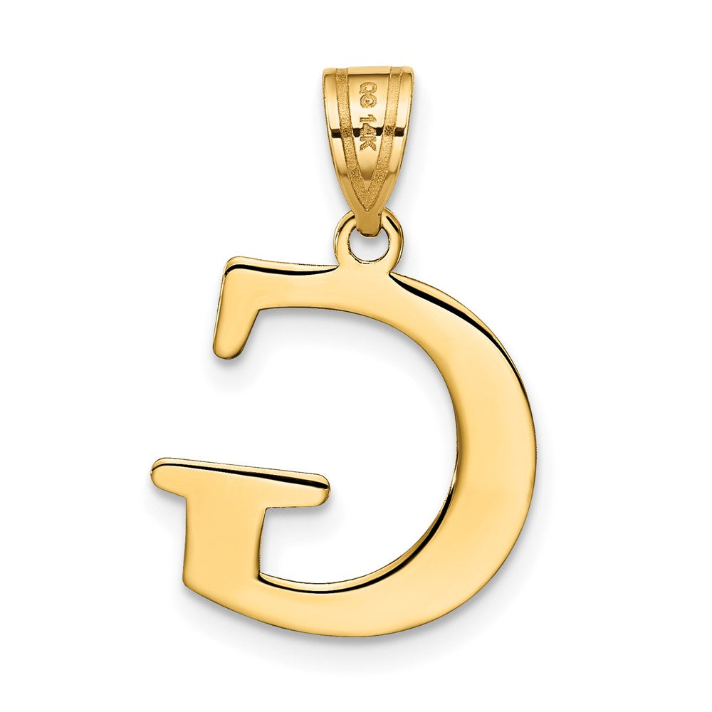 FJC Finejewelers 14 kt Yellow Gold Polished Etched Letter G Initial Charm