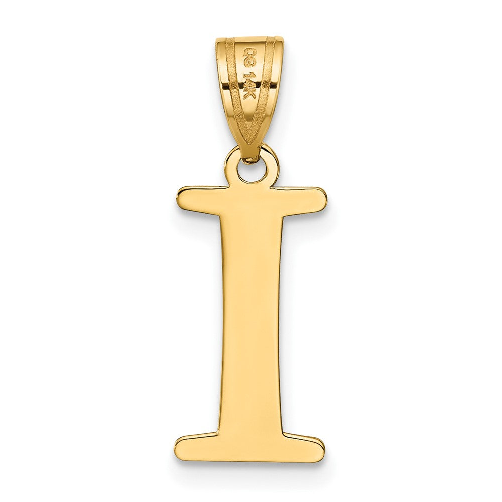 FJC Finejewelers 14 kt Yellow Gold Polished Etched Letter I Initial Charm