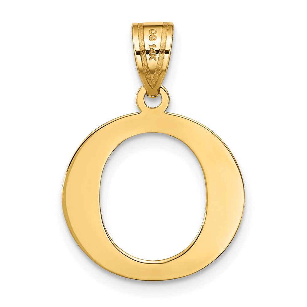 FJC Finejewelers 14 kt Yellow Gold Polished Etched Letter O Initial Charm