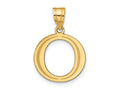 FJC Finejewelers 14 kt Yellow Gold Polished Etched Letter O Initial Charm
