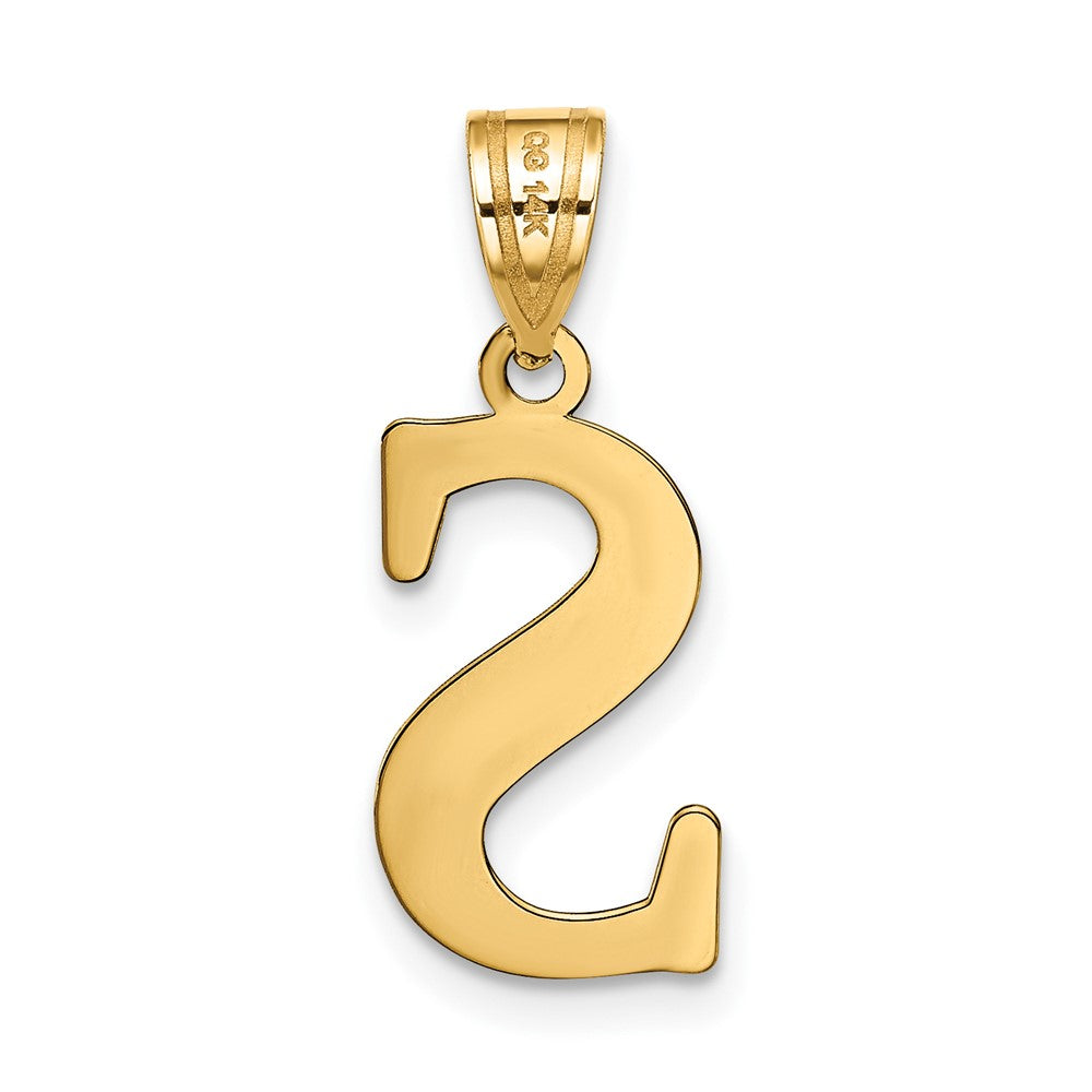FJC Finejewelers 14 kt Yellow Gold Polished Etched Letter S Initial Charm