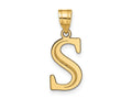 FJC Finejewelers 14 kt Yellow Gold Polished Etched Letter S Initial Charm