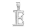 FJC Finejewelers 14 kt White Gold Polished Etched Letter E Initial Charm
