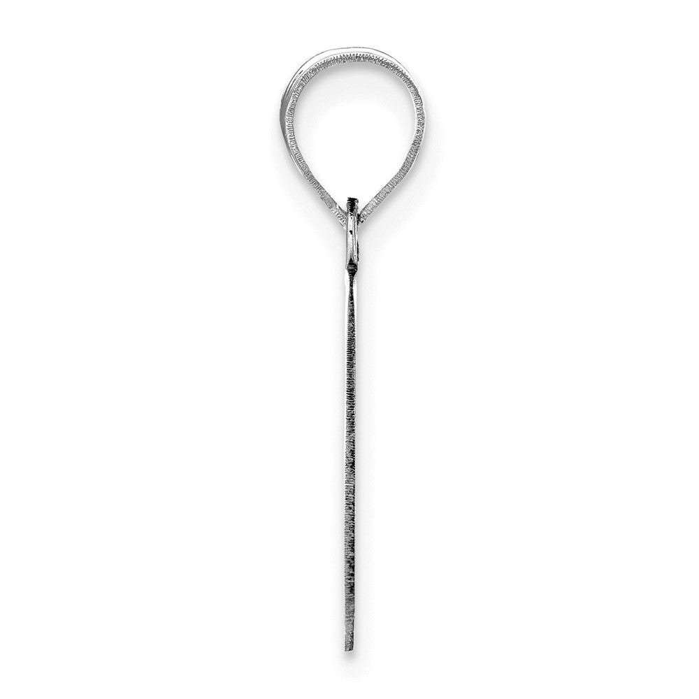 FJC Finejewelers 14 kt White Gold Polished Etched Letter G Initial Charm