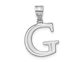 FJC Finejewelers 14 kt White Gold Polished Etched Letter G Initial Charm