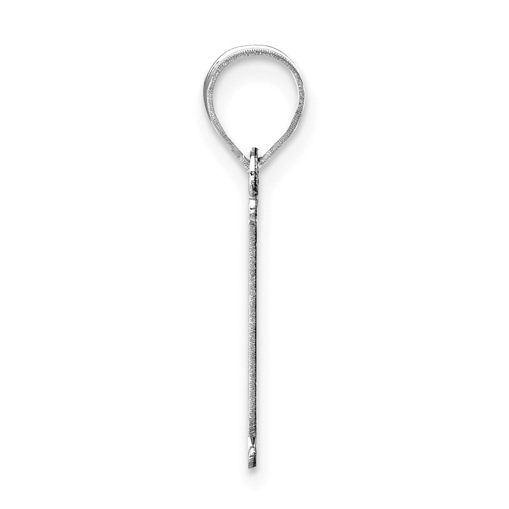 FJC Finejewelers 14 kt White Gold Polished Etched Letter I Initial Charm