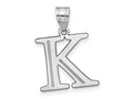 FJC Finejewelers 14 kt White Gold Polished Etched Letter K Initial Charm