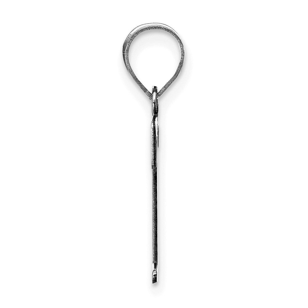 FJC Finejewelers 14 kt White Gold Polished Etched Letter T Initial Charm