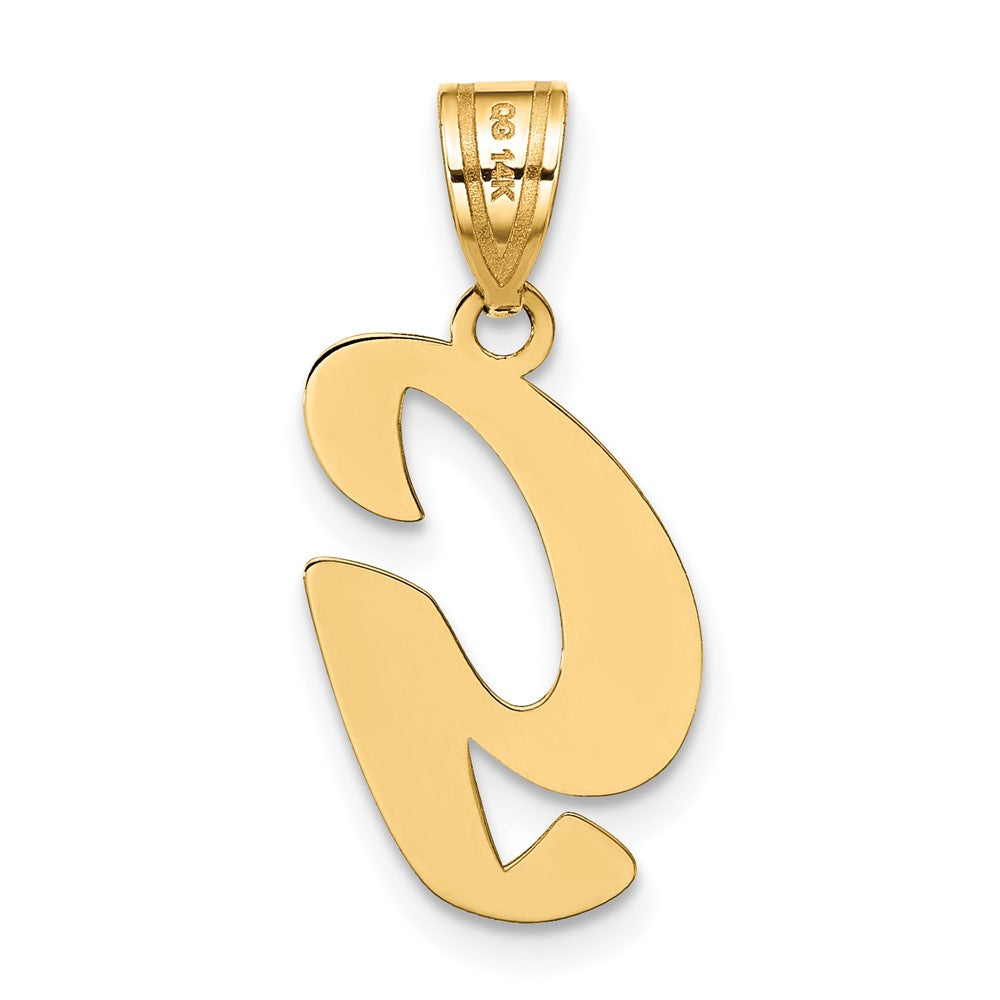 FJC Finejewelers 14 kt Yellow Gold Polished Script Letter G Initial Charm