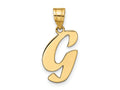 FJC Finejewelers 14 kt Yellow Gold Polished Script Letter G Initial Charm