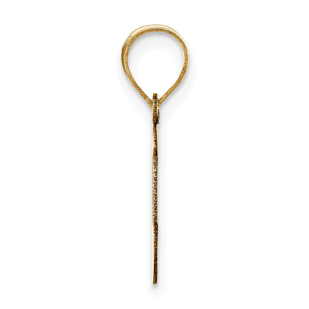 FJC Finejewelers 14 kt Yellow Gold Polished Script Letter I Initial Charm