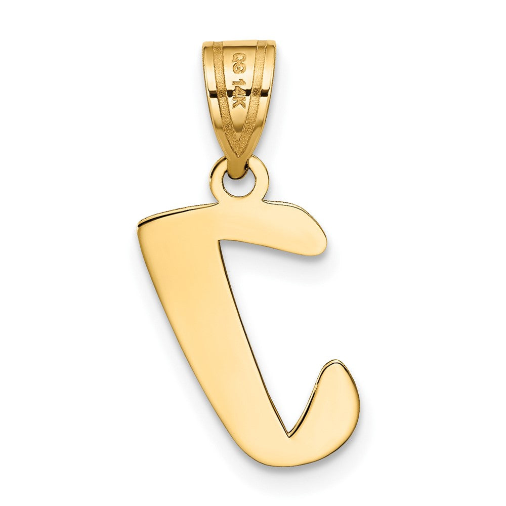 FJC Finejewelers 14 kt Yellow Gold Polished Script Letter I Initial Charm