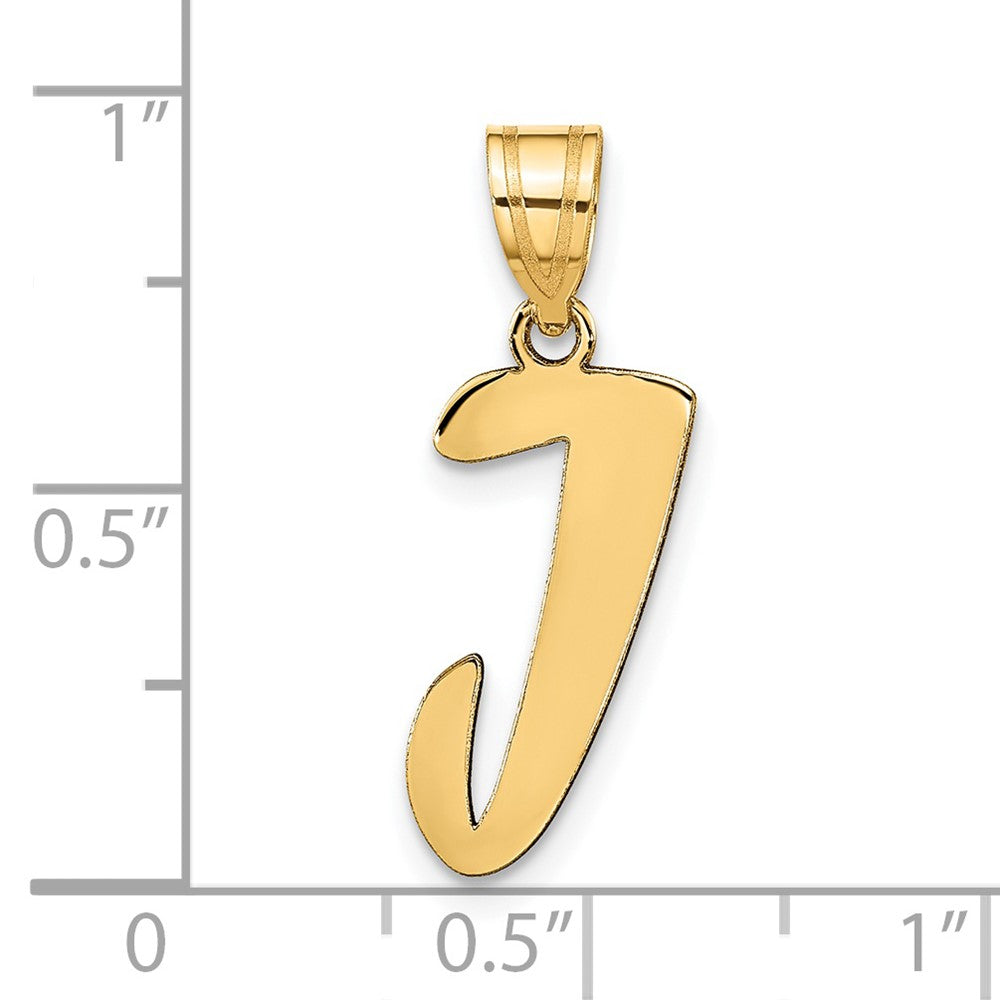 FJC Finejewelers 14 kt Yellow Gold Polished Script Letter J Initial Charm