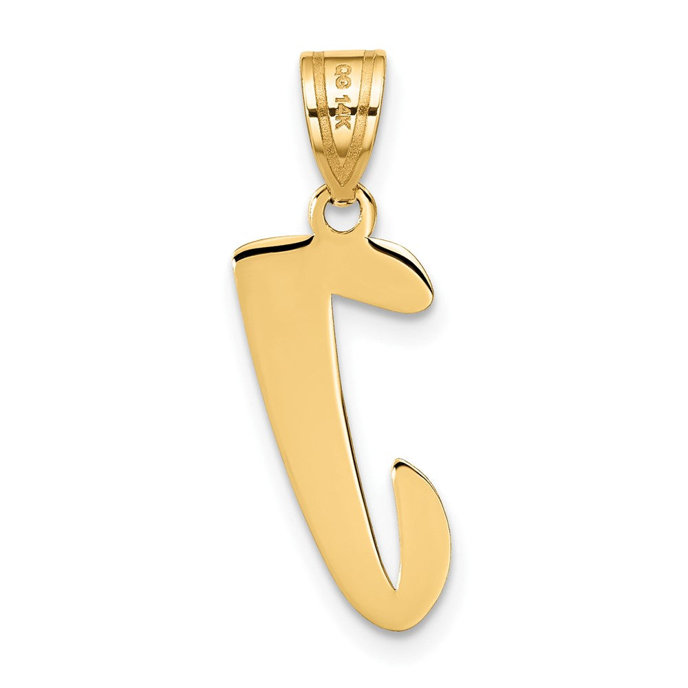 FJC Finejewelers 14 kt Yellow Gold Polished Script Letter J Initial Charm