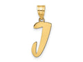 FJC Finejewelers 14 kt Yellow Gold Polished Script Letter J Initial Charm