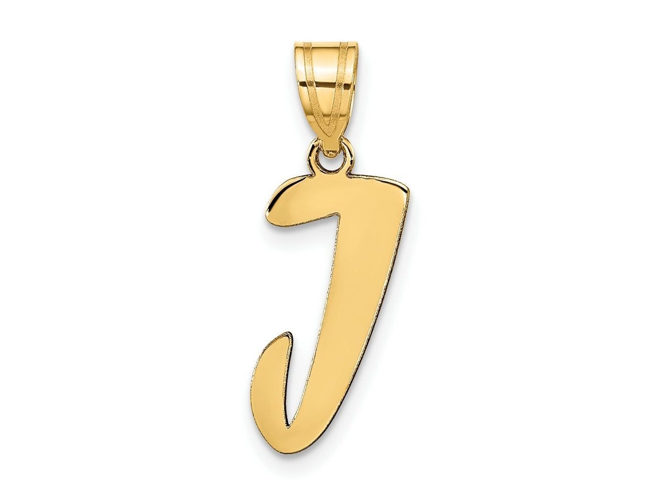 FJC Finejewelers 14 kt Yellow Gold Polished Script Letter J Initial Charm
