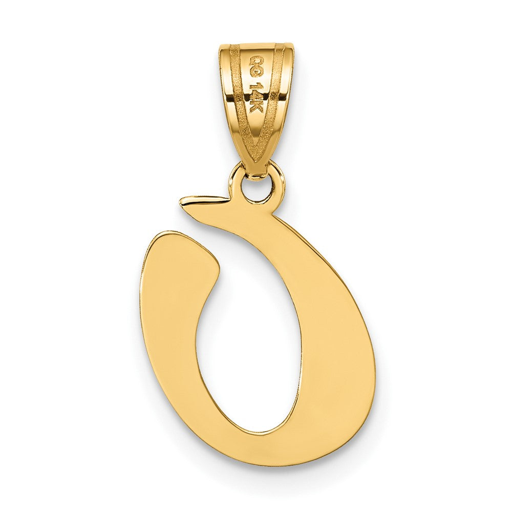 FJC Finejewelers 14 kt Yellow Gold Polished Script Letter O Initial Charm