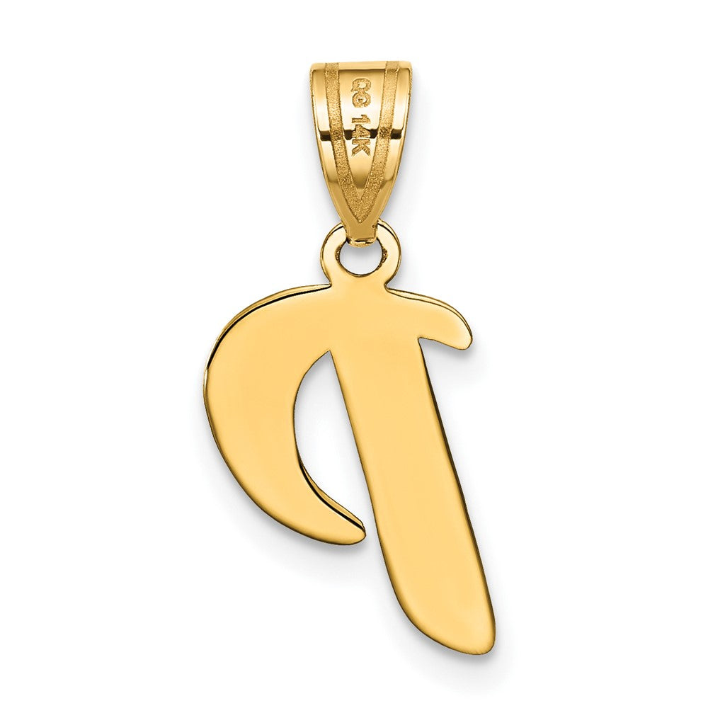 FJC Finejewelers 14 kt Yellow Gold Polished Script Letter P Initial Charm