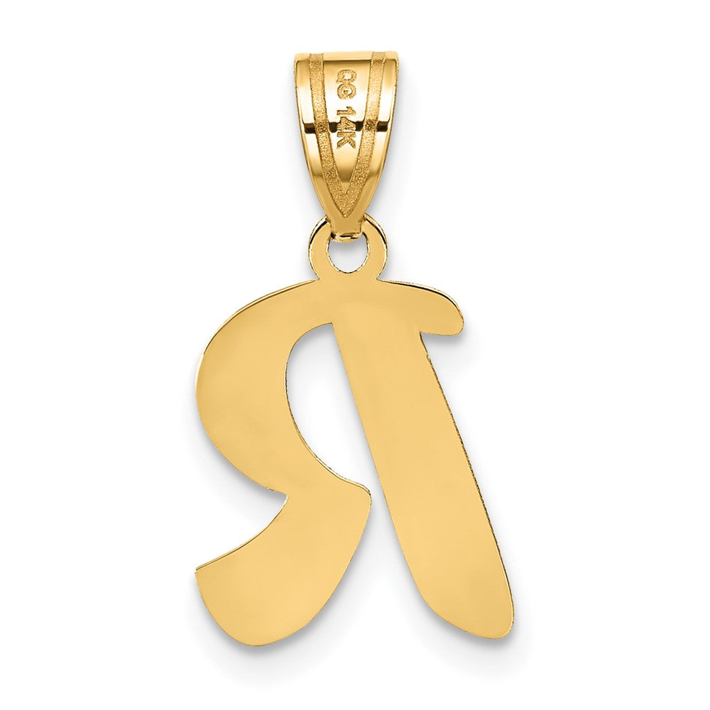 FJC Finejewelers 14 kt Yellow Gold Polished Script Letter R Initial Charm