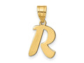 FJC Finejewelers 14 kt Yellow Gold Polished Script Letter R Initial Charm