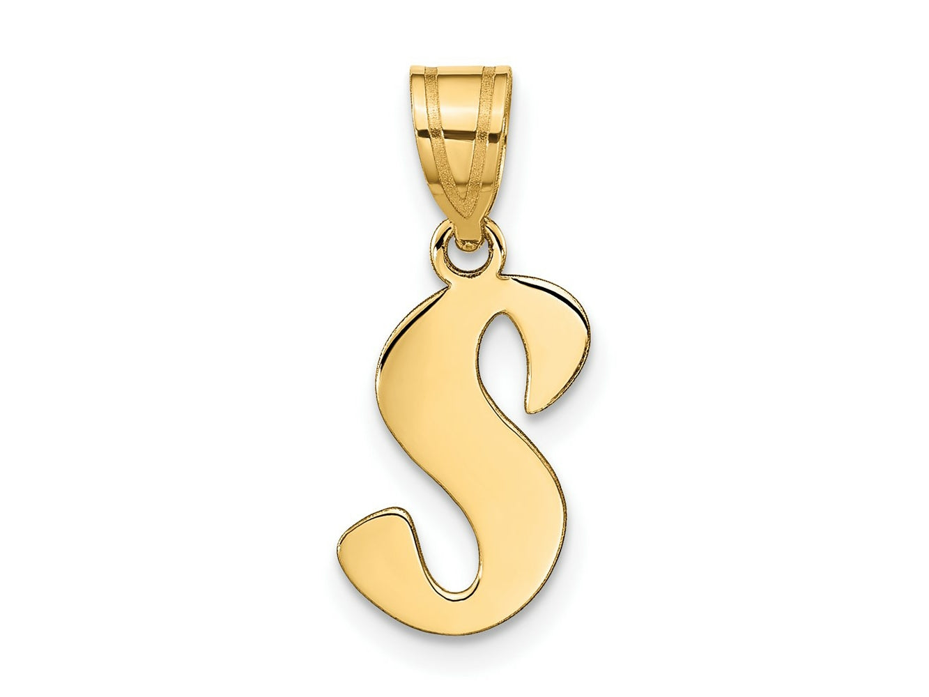 FJC Finejewelers 14 kt Yellow Gold Polished Script Letter S Initial Charm