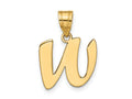 FJC Finejewelers 14 kt Yellow Gold Polished Script Letter W Initial Charm