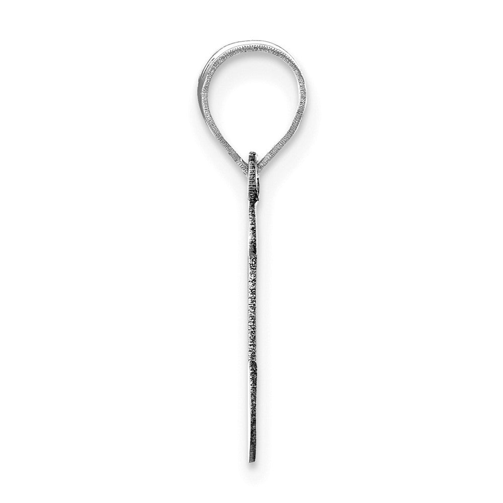 FJC Finejewelers 14 kt White Gold Polished Script Letter I Initial Charm
