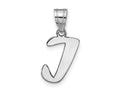 FJC Finejewelers 14 kt White Gold Polished Script Letter I Initial Charm